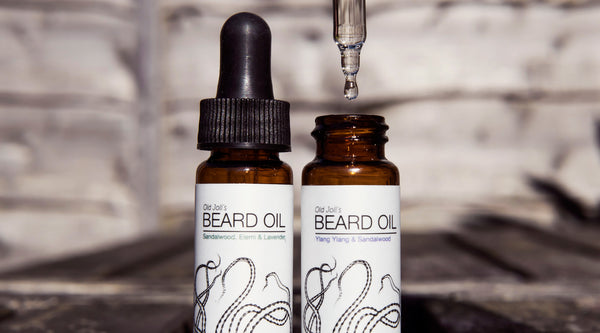 2 bottles of beard oil side by side